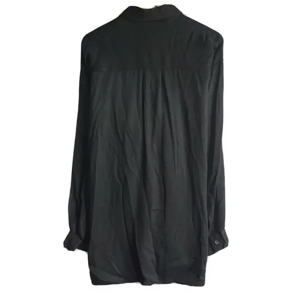 Jim Proby Inc San Francisco Vtg Men's Black Double Pocket Shirt M‎ Fits 2XL/3X